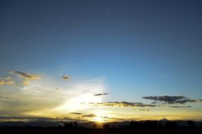peaceful sky at sunset