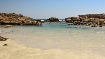 Lagoon, Beach, sunny scene in cyprus