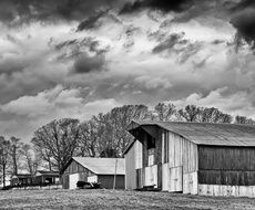 countryside monochrome picture black and white