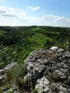Rocks in scenic countryside, poland