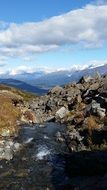 stream in the mountains of alaska