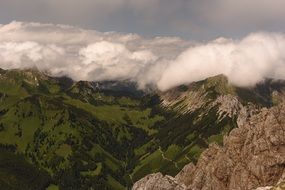 panoramic view of the austrian alps