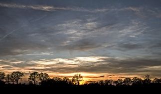 landscape sunset evening sky view