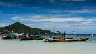 Boats on a beach in Thailand