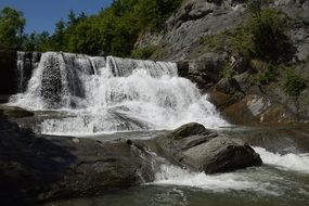 Hristovki Falls on a sunny day