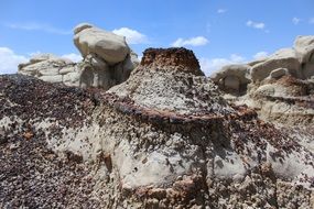 panoramic view of bistai badlands
