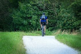 cyclist on the bicycle path