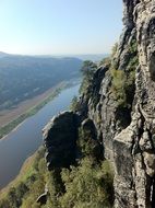 Landscape of elbe sandstone mountains in Switzerland