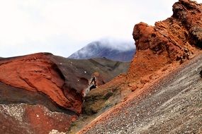 colorful rocks in the clouds