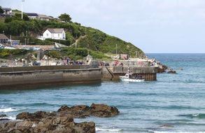 panoramic view of newquay city on the cornwall coast