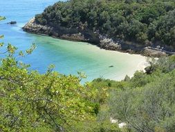 blue water near a tropical island