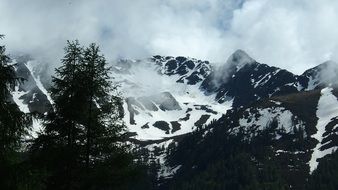 landscape of Chamonix in winter