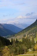 Gschnitz in autumn on a sunny day