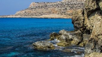 Mediterranean sea in cape greco