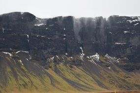 fog over mountains in iceland