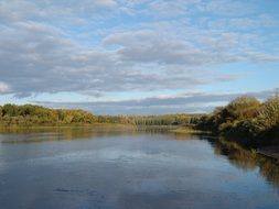 Vyatka River in Autumn landscape, Russia