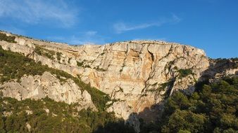 rock wall in Fontaine-de-Vaucluse