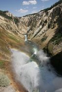 panoramic view of Lower Yellowstone Falls