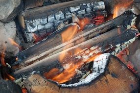 Burning firewoods