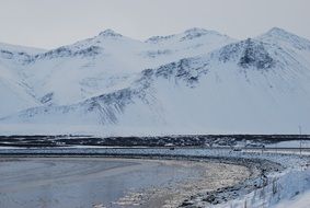 Landscape of the mountain in Iceland