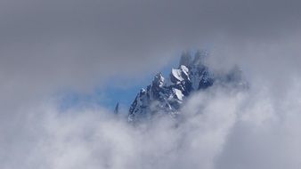 foggy mounatains in Chamonix