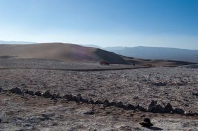 lonely desert sand landscape