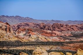 scenic red rocks in desert