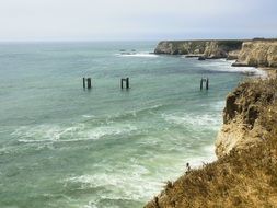 panoramic view of the rocky sea coast