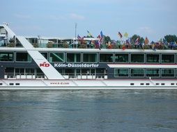 ship with tourists on the rio rhin river