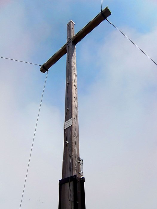 cross in the alps close up