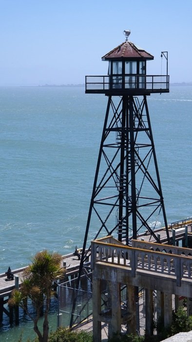 tower on the island of Alcatraz in san francisco