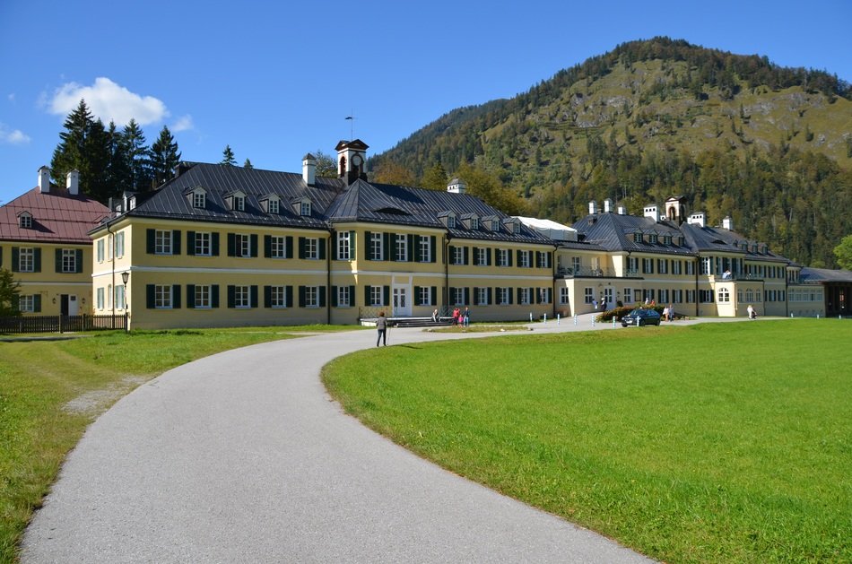 Wildbad Kreuth, buildings at mountain, germany, Tegernsee