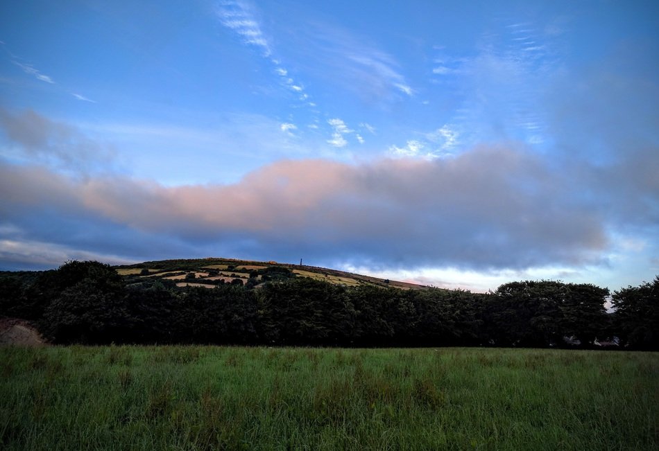 panorama of kit hill in cornwall