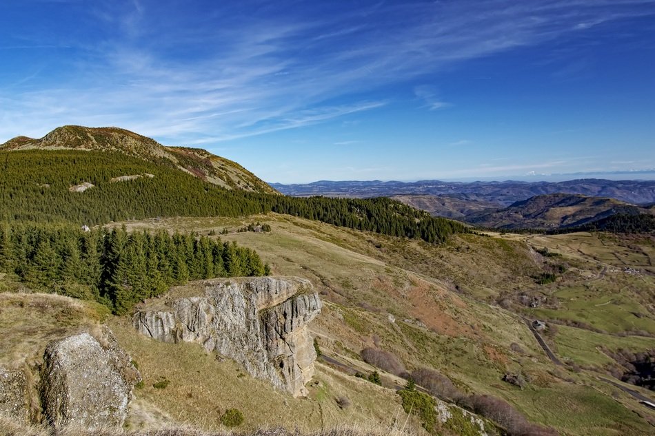 volcanic mountains in France