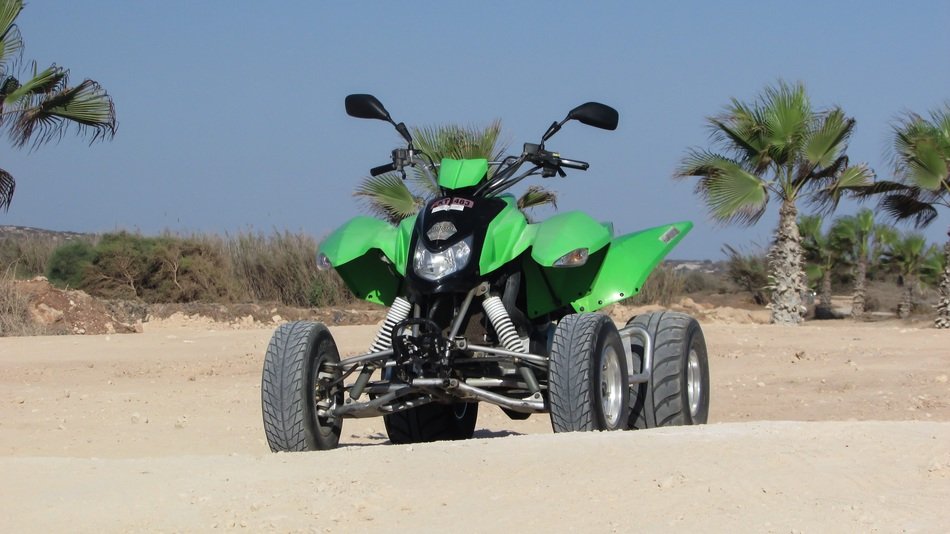 quad bike on the off-road