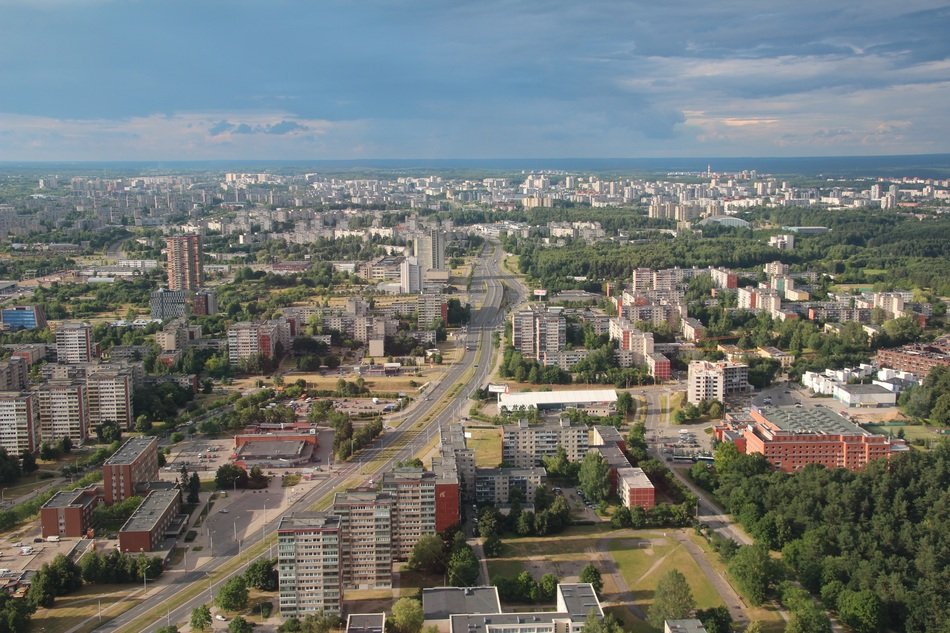 panorama of Vilnius city in Eastern Europe