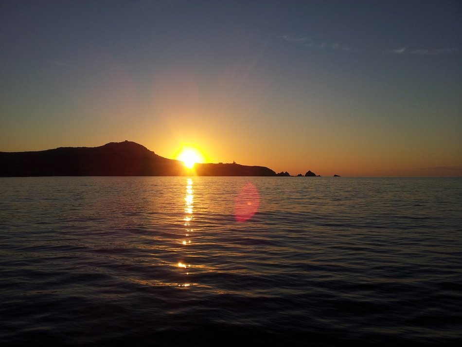 dawn over the sea in sardinia