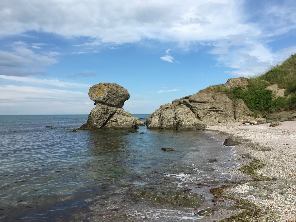 big stones on the Black Sea coast