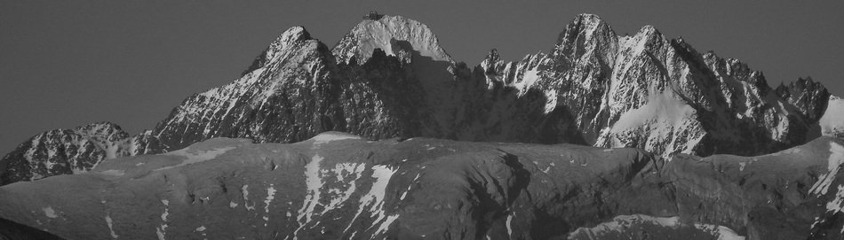 High Tatras in black and white image