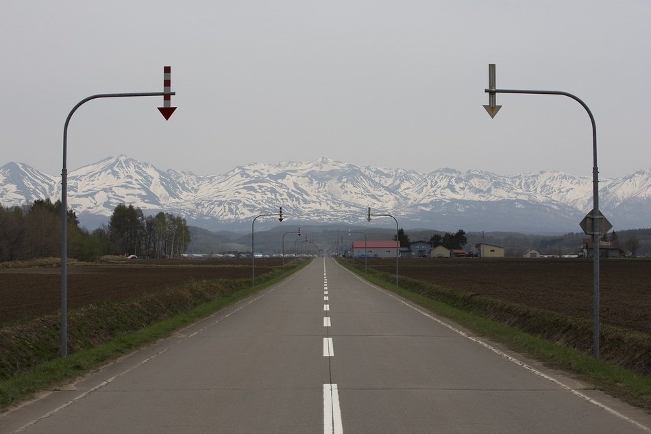 smooth road with marking in japan