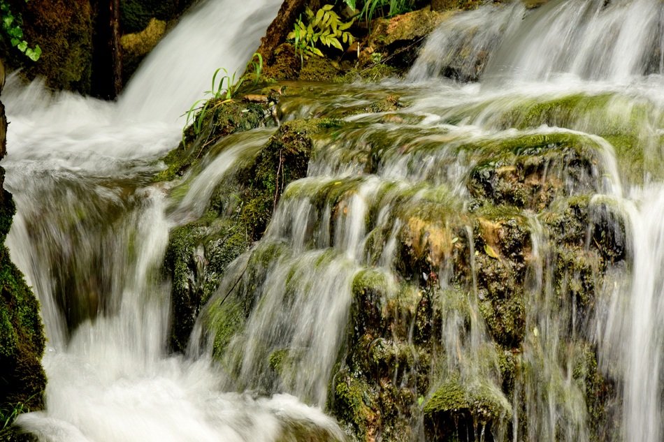 waterfall in a complex in Etara in the city of Gabrovo