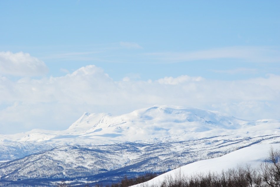 Winter Swedish Mountain panorama