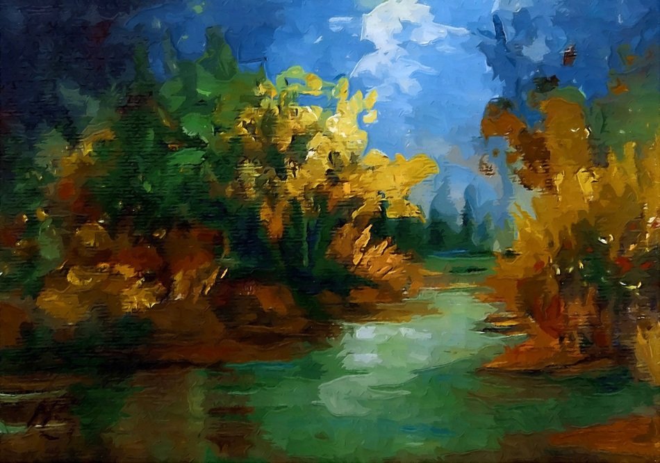 River Part Green Landacape
