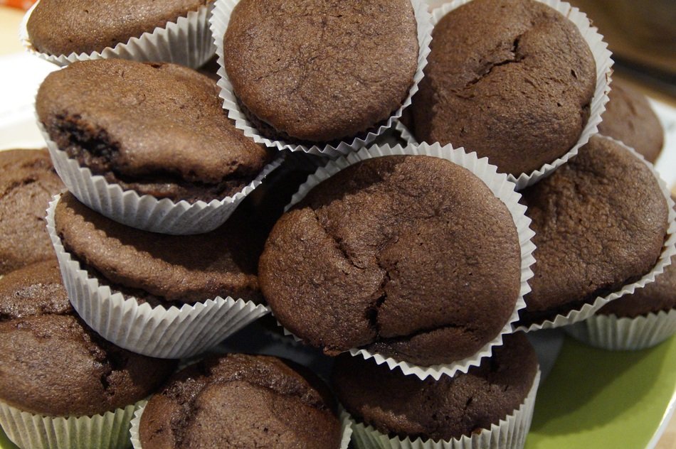 chocolate muffins as a delicious pastry