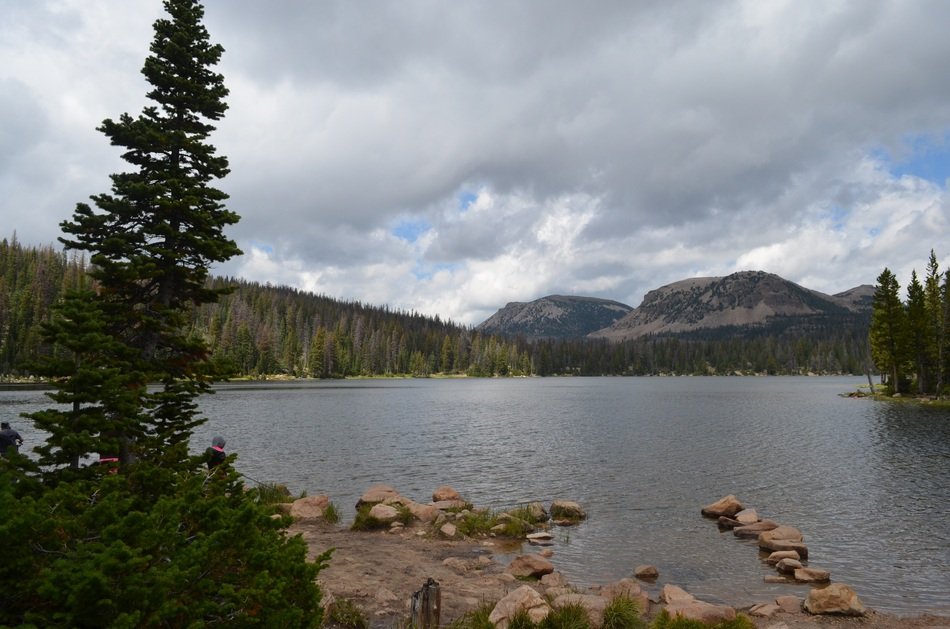 panorama of a mountain lake in the background Uinta Mountains, Utah