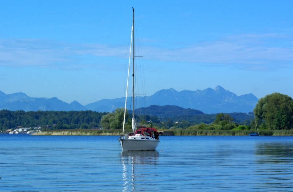 boat on the lake Chiemsee