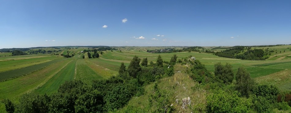 panoramic view of farmland in poland