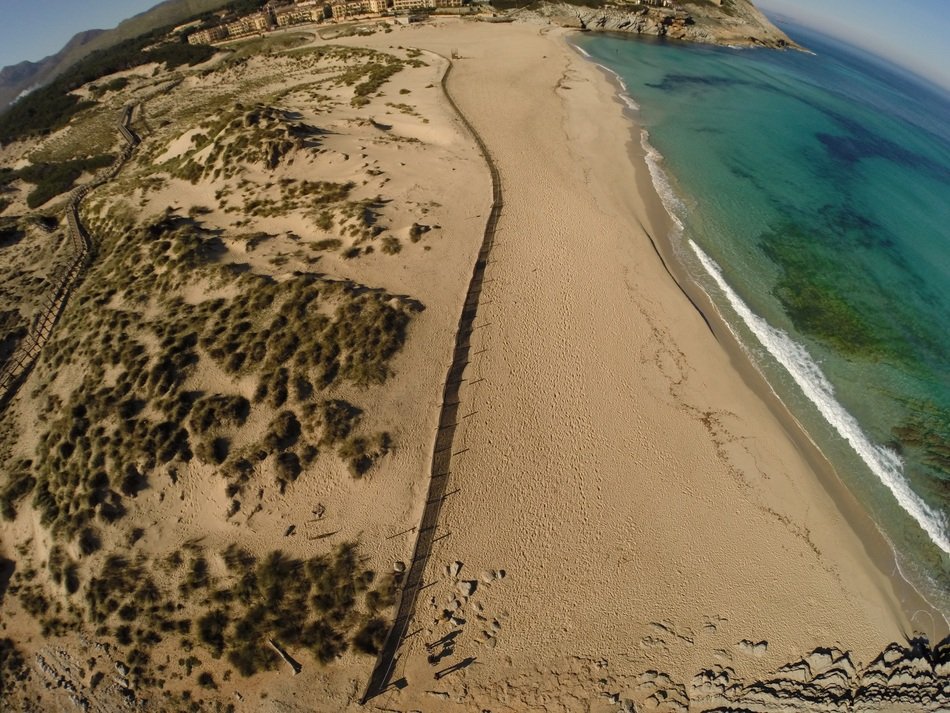 sandy coastline on the island of Mallorca