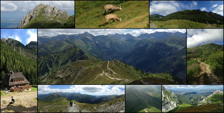 Collage Tatry Mountains nature views