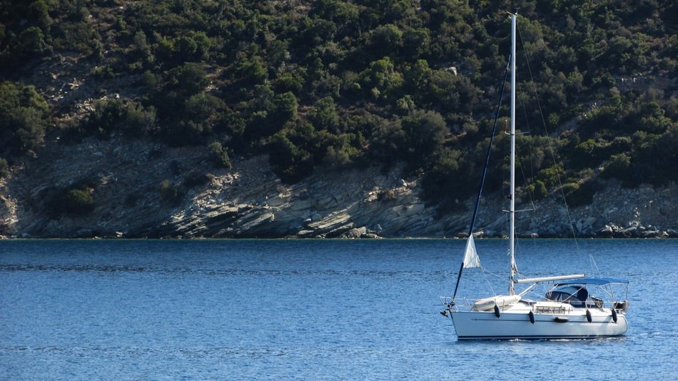 yacht in the Aegean sea
